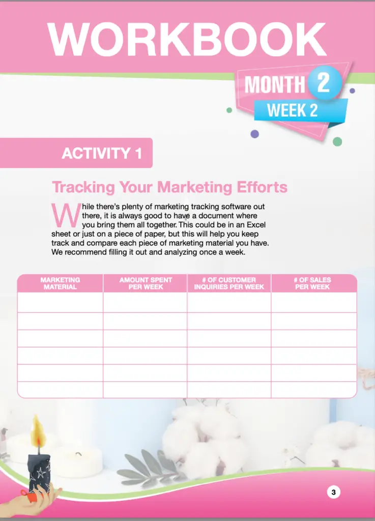 Sample Page Candle Business Boss